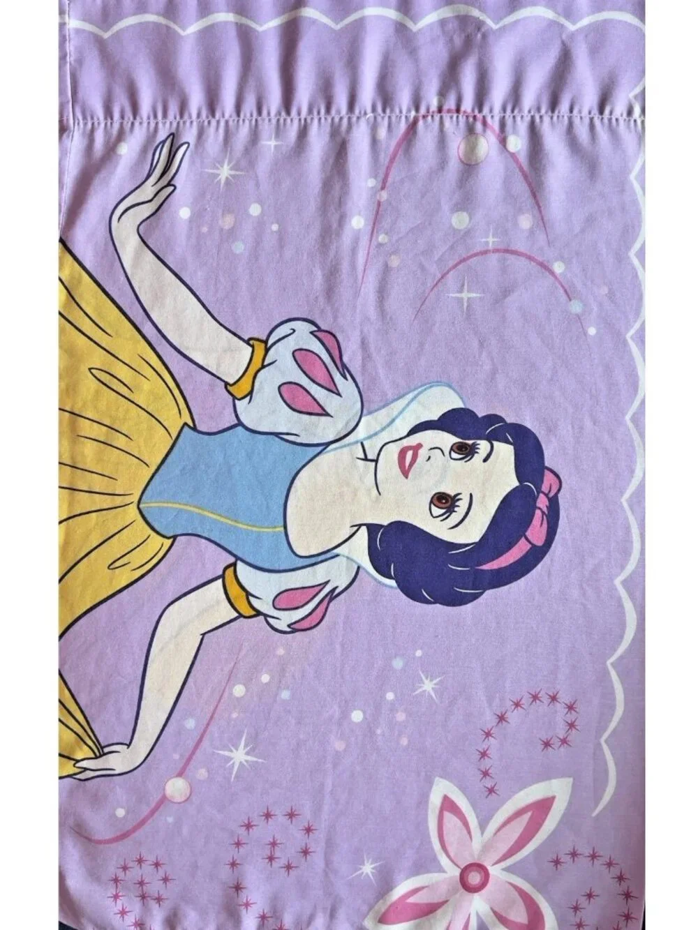 DISNEY HOME Pillow Case Std Princess Snow White Sleeping Beauty Purple Y2K USA